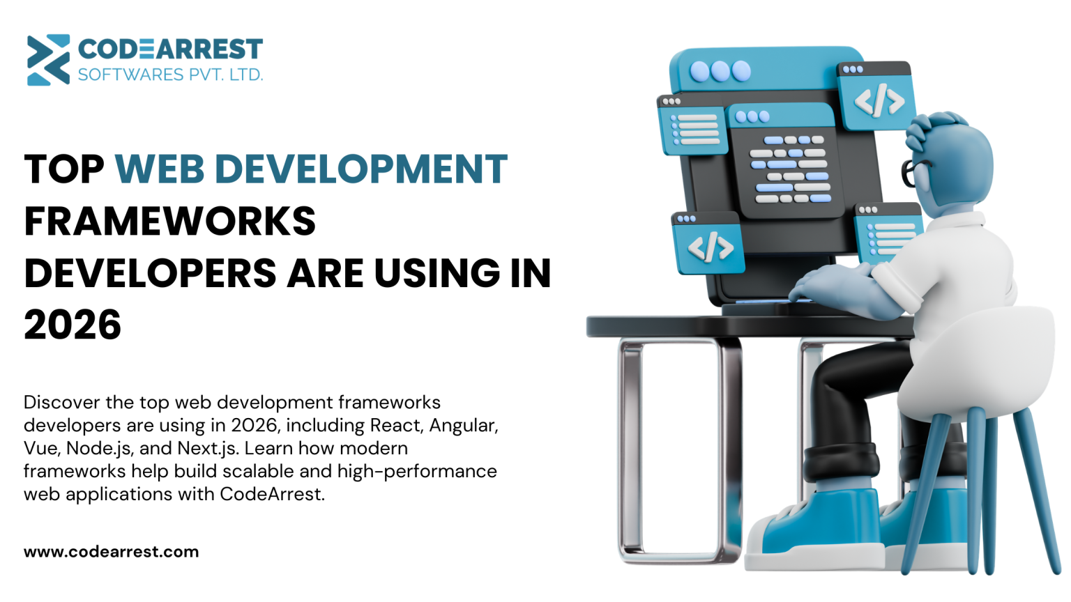 Top Web Development Frameworks Developers Are Using in 2026 | CodeArrest